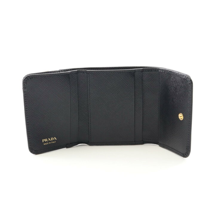 楽天市場】プラダ PRADA サフィアーノトライアングル 三つ折り財布  