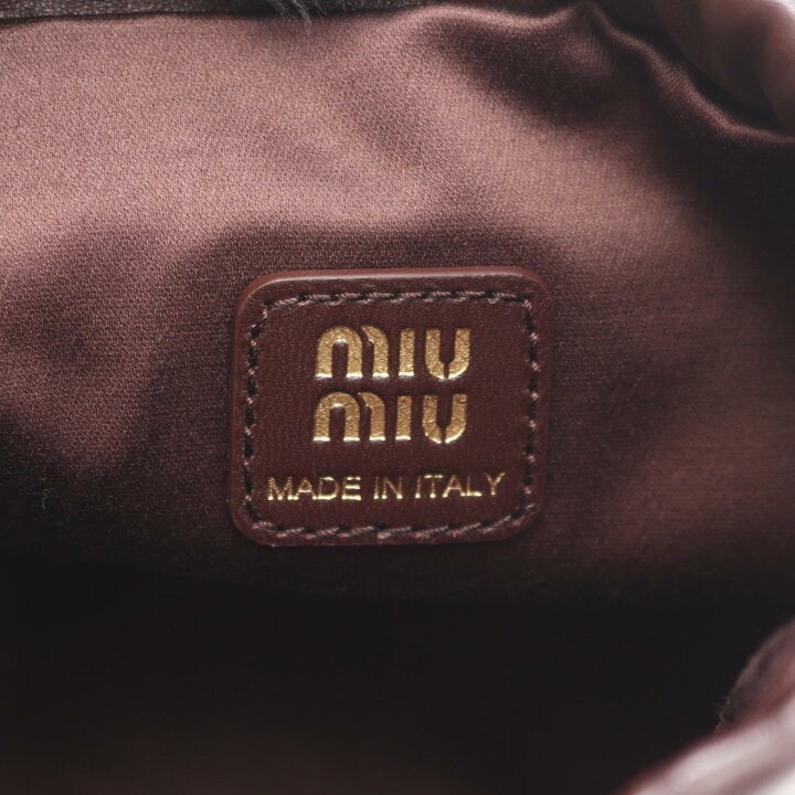 楽天市場】ミュウ ミュウ Miu Miu NAPPA ポーチ バッグ レザー  