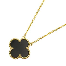 ≪全品5％OFFクーポン＆まとめ買い10%OFF≫ヴァンクリーフ＆アーペル Van Cleef & Arpels ヴィンテージアルハンブラ ネックレス オニキス ネックレス ジュエリー K18（イエローゴールド） オニキス レディース ブラック系 VCARA45800 【中古】