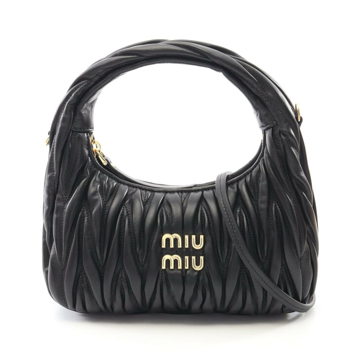 楽天市場】ミュウ ミュウ Miu Miu ワンダー マテラッセ ホーボーバッグ  