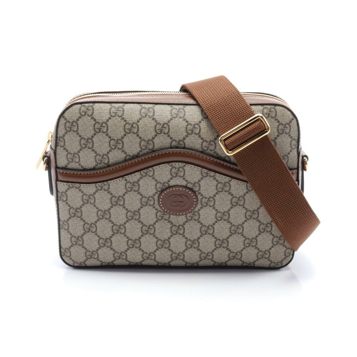 GUCCI】ショルダーバッグインターロッキングGGGスプリームブラウン 