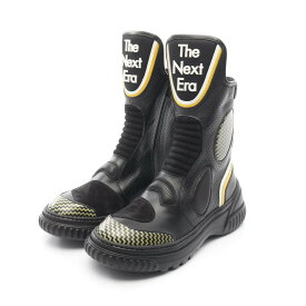 ≪2千円OFFクーポン対象≫ディオール Dior ブーツ 靴 レザー ファブリック レディース ブラック系 / イエロー系 【中古】