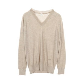 ≪5%OFFクーポン対象≫エルメス HERMES カレーシュ刺繍 ニット 衣料品 トップス カシミヤ シルク シルク レディース ベージュ系 【中古】