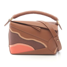 ≪5%OFFクーポン対象≫ロエベ LOEWE PUZZLE EDGE S パズルエッジ ランドスケープ ハンドバッグ バッグ レザー レディース ブラウン系 / ピンク系 A510P60XB05691 【新品】
