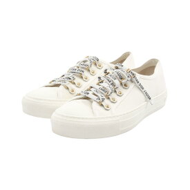 ≪2千円OFFクーポン対象≫ディオール Dior Walk'n'Dior スニーカー 靴 キャンバス レディース ホワイト系 【中古】