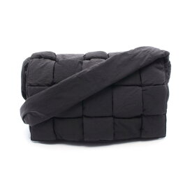 ≪全品5%OFF＆まとめ買い対象≫ボッテガヴェネタ BOTTEGA VENETA PADDED TECH CASSETTE パデッド テック カセット ショルダーバッグ バッグ ナイロン メンズ ブラック系 【中古】
