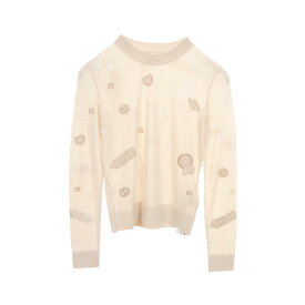 ≪5％OFFクーポン対象＆まとめ買い10%OFF≫エルメス HERMES Candy Libris ニット 衣料品 トップス ウール レディース ベージュ系 【中古】