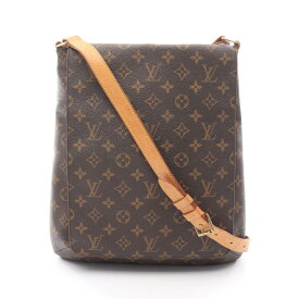 ≪全品5％OFFクーポン＆まとめ買い10%OFF≫ルイ・ヴィトン LOUIS VUITTON ミュゼット ショルダーバッグ バッグ PVCコーティングキャンバス レザー モノグラム レディース ブラウン系 M51256 【中古】