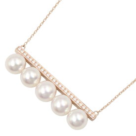 ≪全品5％OFFクーポン＆まとめ買い10%OFF≫タサキ TASAKI バランスシグネチャーダイヤモンドパヴェネックレス ネックレス ジュエリー K18PG（ピンクゴールド） ダイヤモンド パール レディース ゴールド系 / クリア系 / ホワイト系 【中古】