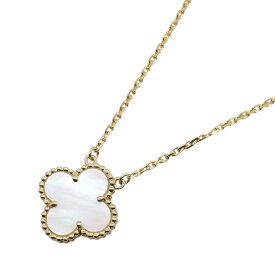 ≪全品5％OFFクーポン＆まとめ買い10%OFF≫ヴァンクリーフ＆アーペル Van Cleef & Arpels ヴィンテージアルハンブラ ネックレス ネックレス ジュエリー K18（イエローゴールド） マザーオブパール レディース ゴールド系 / ホワイト系 VCARA45900 【中古】