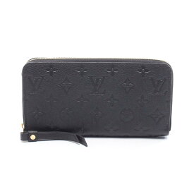 ≪全品5％OFFクーポン＆まとめ買い10%OFF≫ルイ・ヴィトン LOUIS VUITTON ジッピーウォレット モノグラムアンプラント ノワール ラウンド長財布 財布 レザー レディース ブラック系 M61864 【中古】