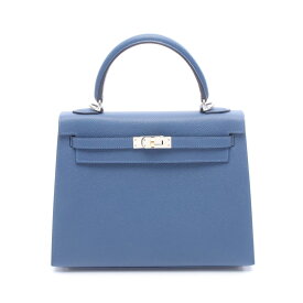 《3万円OFFクーポン対象》エルメス HERMES ケリー25 ブルータイ ハンドバッグ バッグ ヴォーエプソン ヴォーエプソン レディース ブルー系 【中古】