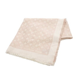 ≪全品5％OFFクーポン＆まとめ買い10%OFF≫ルイ・ヴィトン LOUIS VUITTON ショール モノグラムシャイン ストール 衣料品 シルク ウール レディース ピンク系 【中古】