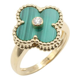 ヴァンクリーフ＆アーペル Van Cleef & Arpels ヴィンテージアルハンブラ 1PD リング リング・指輪 ジュエリー K18（イエローゴールド） ダイヤモンド マラカイト レディース ゴールド系 / グリーン系 / クリア系 VCARO3QM53 【中古】