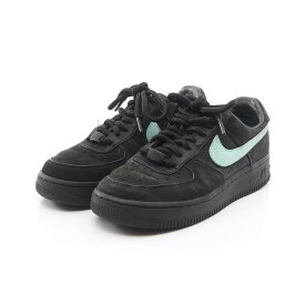 ≪5千円OFFクーポン対象≫ナイキ NIKE NIKE × TIFFANY & Co. AIR FORCE 1 LOW 1837 スニーカー 靴 スウェード レザー レディース ブラック系 / ブルー系 DZ1382-001 【中古】