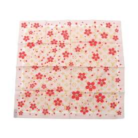 ルイ・ヴィトン LOUIS VUITTON LV × 村上隆 モノグラムチェリーブロッサム スカーフ 衣料品 コットン レディース ピンク系 / レッド系 / マルチカラー 【中古】