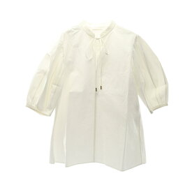 クロエ Chloe タイネック オーガニックコットンポプリン ブラウス 衣料品 トップス コットン レディース ホワイト系 CHC24SHT1814124U38 【新品】