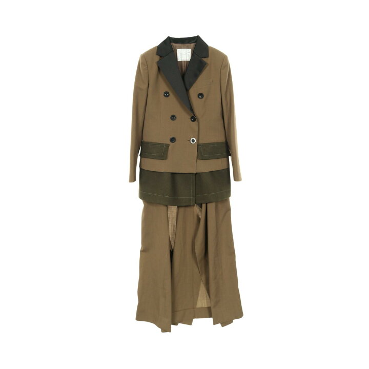 楽天市場】サカイ Sacai スーチングコート テーラードドレス 衣料品 