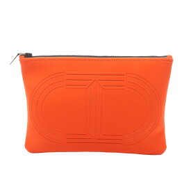 ≪全品5％OFFクーポン＆まとめ買い10%OFF≫エルメス HERMES ネオバン マイヨン マランMM ポーチ バッグ ナイロン ポリウレタン レディース オレンジ系 H103896M 01 【中古】
