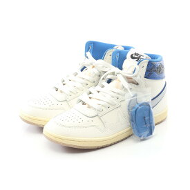 《全品5%クーポン×P2倍》まとめ買い10%OFF｜ナイキ NIKE NIKE JORDAN AIR SHIP SP × AWAKE NY スニーカー 靴 レザー フェイクレザー / ファブリック メンズ ホワイト系 / ブルー系 FN8675-104 【中古】