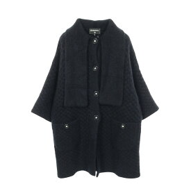 シャネル CHANEL ココマークボタン ニット 衣料品 アウター カシミヤ シルク レディース ネイビー系 P56989K07457 【中古】