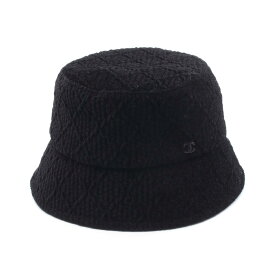 《全品5%クーポン×P2倍》まとめ買い10%OFF｜シャネル CHANEL ココマーク ハット 帽子 ビスコース レディース ブラック系 【中古】