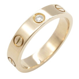 ≪全品5％OFFクーポン＆まとめ買い10%OFF≫カルティエ CARTIER ミニラブリング 1PD リング・指輪 ジュエリー K18PG（ピンクゴールド） ダイヤモンド レディース ゴールド系 / クリア系 B4050700 【中古】