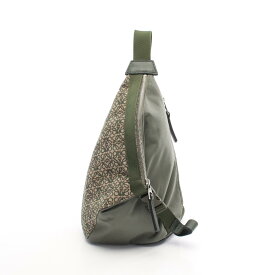 ≪5％OFFクーポン対象＆まとめ買い10%OFF≫ロエベ LOEWE アントン スリング アナグラム ウエストバッグ ボディバッグ バッグ キャンバス レザー メンズ カーキ系 B664M44X01 【中古】