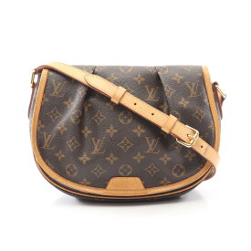 ≪全品5％OFFクーポン＆まとめ買い10%OFF≫ルイ・ヴィトン LOUIS VUITTON メニルモンタンPM ショルダーバッグ バッグ PVCコーティングキャンバス レザー モノグラム レディース ブラウン系 M40474 【中古】