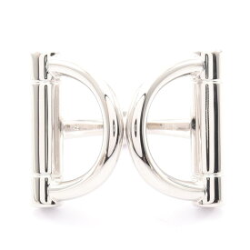 ≪全品5％OFFクーポン＆まとめ買い10%OFF≫エルメス HERMES ミニ ドゥブルD スカーフリング アクセサリー メタル レディース シルバー系 【中古】
