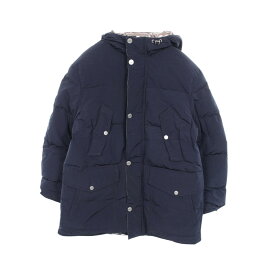 ≪全品5％OFFクーポン＆まとめ買い10%OFF≫エルメス HERMES セリエボタン ダウンジャケット 衣料品 アウター ナイロン ポリエステル レディース ネイビー系 【中古】