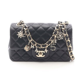 《全品5%クーポン×P2倍》まとめ買い10%OFF｜シャネル CHANEL ミニマトラッセ20 ショルダーバッグ バッグ ラムスキン（羊革） レディース ブラック系 【中古】