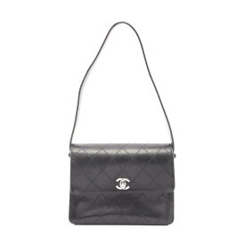 《全品5%クーポン×P2倍》まとめ買い10%OFF｜シャネル CHANEL マトラッセ ショルダーバッグ バッグ ラムスキン（羊革） レディース ブラック系 【中古】