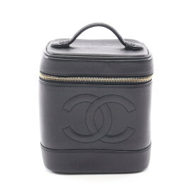 《全品5%クーポン×P2倍》まとめ買い10%OFF｜シャネル CHANEL ココマーク ハンドバッグ バッグ レザー カーフ（牛革） レディース ブラック系 【中古】