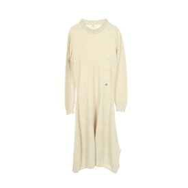 《全品5%クーポン×P2倍》まとめ買い10%OFF｜エルメス HERMES セリエ ワンピース 衣料品 トップス カシミヤ レディース アイボリー系 【中古】