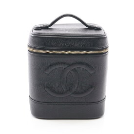 《全品5%クーポン×P2倍》まとめ買い10%OFF｜シャネル CHANEL ココマーク ハンドバッグ バッグ レザー グレインドカーフスキン レディース ブラック系 【中古】
