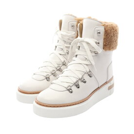 エルメス HERMES フロコン ブーツ 靴 レザー ムートン レディース ホワイト系 / ブラウン系 【中古】