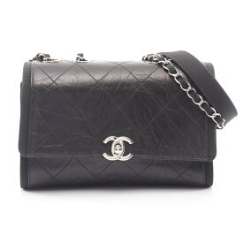 《全品5%クーポン×P2倍》まとめ買い10%OFF｜シャネル CHANEL マトラッセ ショルダーバッグ バッグ レザー レディース ブラック系 【中古】