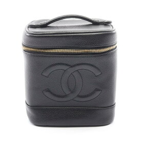 《全品5%クーポン×P2倍》まとめ買い10%OFF｜シャネル CHANEL ココマーク ハンドバッグ バッグ レザー グレインドカーフレザー レディース ブラック系 【中古】