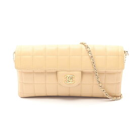 シャネル CHANEL チョコバー ショルダーバッグ バッグ ラムスキン（羊革） レディース ベージュ系 【中古】