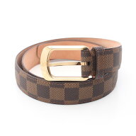 ルイ・ヴィトン LOUIS VUITTON サンチュール エリプス ベルト 衣料品 PVC ダミエ メンズ ブラウン系 M699…