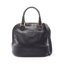 美品・肩掛け可能！】 LOEWE ロエベ レザー アナグラム ハンドバッグ 