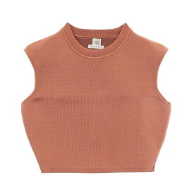 エルメス HERMES ノースリーブ ニット 衣料品 トップス シルク ナイロン シルク レディース ブラウン系 【中古】