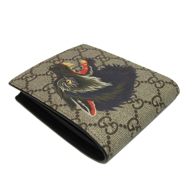 楽天市場】【中古】 グッチ ウルフ GGスプリーム コインウォレット 二 