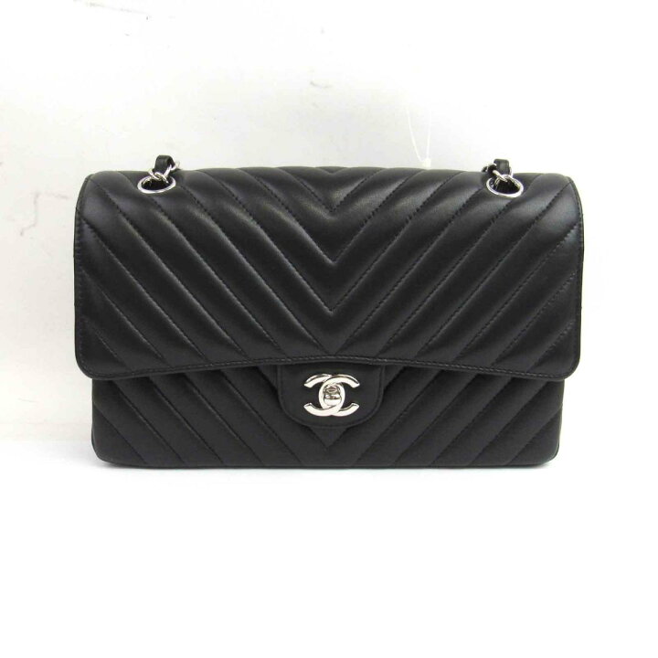 楽天市場】シャネル Vステッチ Wフラップ チェーンショルダーバッグ  