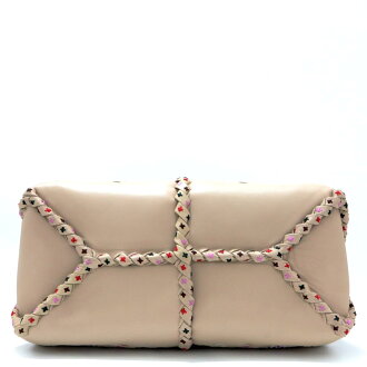 Auth BOTTEGA VENETA 2way shoulder bag 2019 Limited Lamb leather Gray Beige Used Rare | BRANDOFF Ginza/TOKYO/Japan