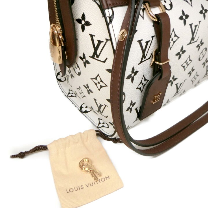 LOUIS VUITTON Monogram Speedy  PM Shoulder Bag White M42210