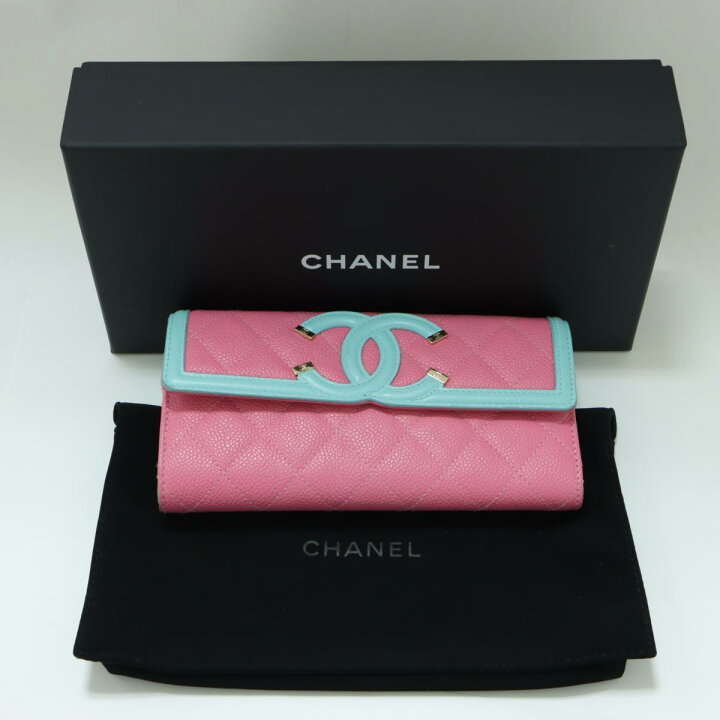 楽天市場】シャネル マトラッセ 二つ折長財布 財布 レディース  