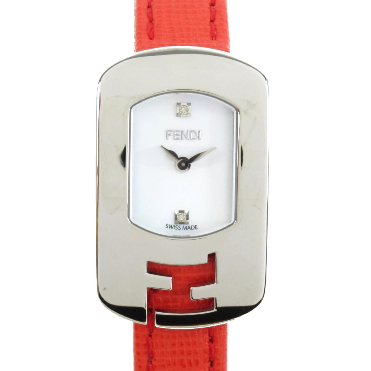 FENDIフェンディ腕時計カメレオン レザー2重巻き レディース ベルト