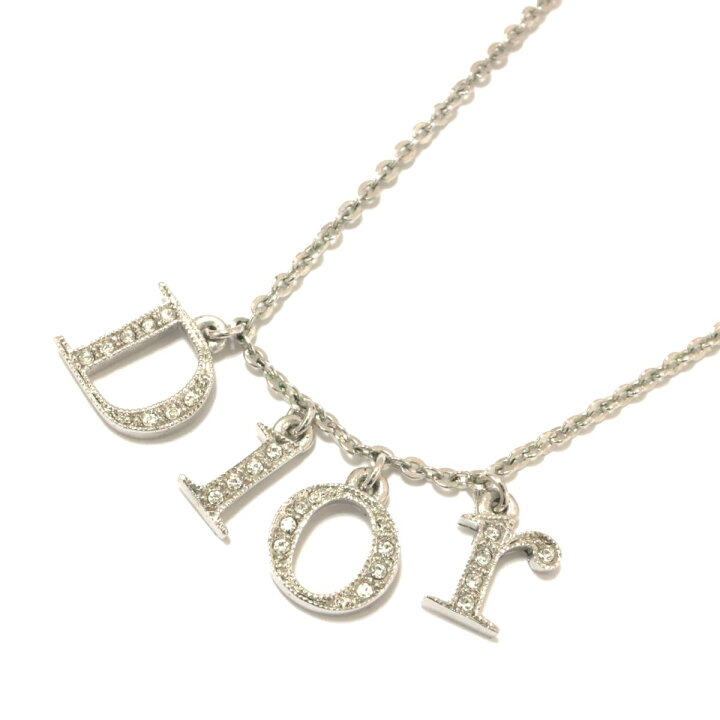 楽天市場】【中古】クリスチャン・ディオール Dior ロゴ ネックレス  